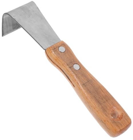 Jojofuny Entrindungswerkzeug Edelstahl Mit Holzgriff 19.5cm Baumrinde Entfernen RindenschäLer Handwerkzeug FüR Garten ObstbäUme Effektiv Zur Rindenentfernung