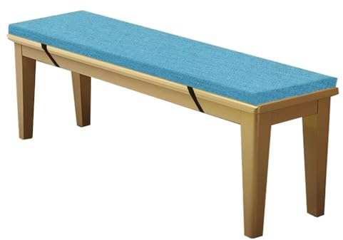 WEALSFUN Stuhlkissen Bankauflage Bankkissen Unterseite Antirutsch Bezug Waschbar Sitzauflag für Fensterbank Gartenbank Schaukel Terrasse Esstisch Outdoor Drinnen,Blauer See 100x45x5CM