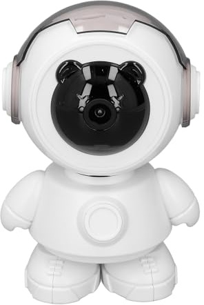 Cámara de Seguridad 1080P Sensor de Movimiento de Seguimiento Automático Cámara con Forma de Robot de Visión Nocturna para Vigilancia del Hogar