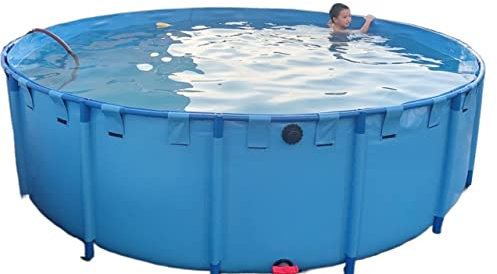 Ultra grande piscine hors sol encadrée pour enfants et adultes 150 cm de profondeur pour jardin/maison/terrasse avec cadre rigide en plastique avec vanne de vidange 4 x 1,2 m