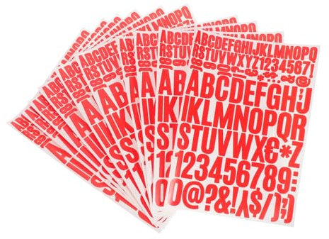 AUTSUPPL 10blätter Teiliges Selbstklebende Vinyl Buchstaben Zahlenaufkleber Wasserfest Vielseitig Für Scrapbooking Briefkasten Laptop Auto Einfache Anwendung Und Langlebige Dekoration