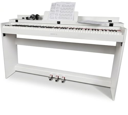 Henry`s Digital Piano Initi – 88 anschlagdynamische Tasten, 3 Pedale, Möbelgehäuse, Bluetooth MIDI – Ideal für Anfänger, wohnungsfreundlich - E Piano Digitalpiano Epiano