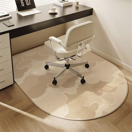 Odot Tappeto Per Sedia Da Ufficio, Tappeto Salvapavimento Antiscivolo per Pavimenti In Legno o Piastrelle Salvapavimento Protettivo Sedute Con Ruote Rotelle Lavoro Gaming (Nuvole,60 * 120CM)