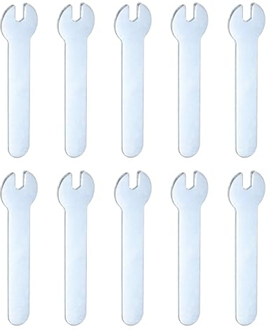 QUARKZMAN 10pcs Llave Pequeña Llave de Boca Abierta 4x66x1.5mm Métrica En Forma de U Llave de Boca Abierta Individual Super Delgada Cabeza Plana Galvanizada para Reparación Automotriz