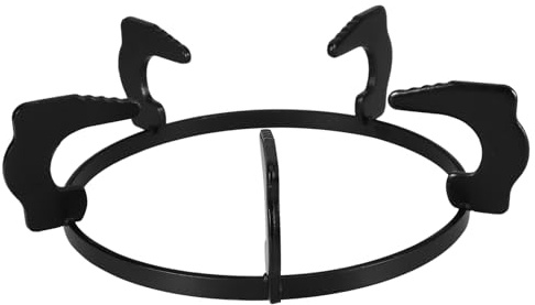 Anillo de Soporte para Sartenes de Hierro Fundido para Cocina de Gas | Negro, Base Estable y Segura, Forma Rectangular y Fondo Redondo, Uso en Cocina Doméstica