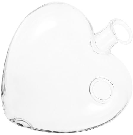 OFFSCH Herzförmige Hängende Glasvase Aus Langlebigem Borosilikatglas Dekorativer Blumenbehälter Für Hydroponik Stilvolle Pflanzgefäß Zum Aufhängen Verschönert Und Reinigt Wohnraum