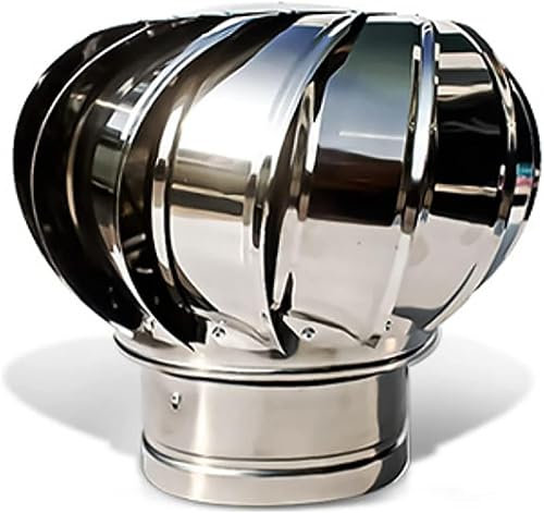 Non-electric Roof Fans, Weather-resistant Rooftop Ventilation Fans, Stainless Steel Turbine Ventilation Devices, Chimney Windproof Exhaust Equipment (300mm/11.8in)
