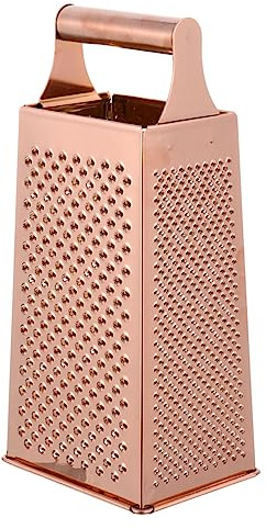 BEBEMOKO Rallador de Caja Profesional Inoxidable 4 con Recipiente Cortador de Verduras Multiusos Mango de Seguridad Utensilio de Cocina Hogar Rallador de Queso y Verduras