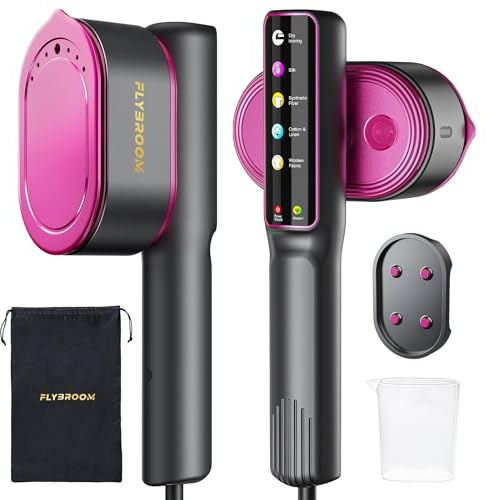 Travel Steamer for Clothes, 1200W Portable Steamer ＆ Iron 2 In 1, 13s Heat Up, LED Touch Display with 5 Modes, Large Ceramic Heat Panel, 110ml Tank, Garment Steamer for Home and Travel 𝟏𝟏𝟎𝐕