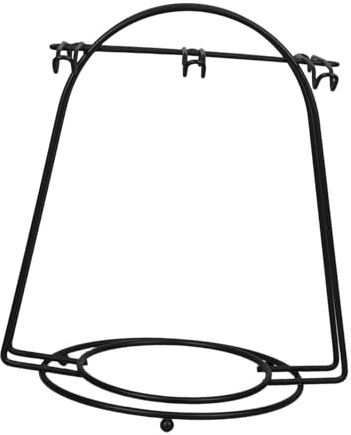 Yardenfun Porta Tazze Da Caffè e Espositore in Metallo Nero Con Base Rotonda Stabile Supporto Per Tazze Da Tè e Piattini Salvaspazio Per Cucina Ufficio e Sala Riunioni