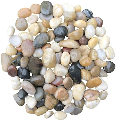Polartreehome 450g Polierte Flusskiesel,Gartendekorationssteine für Kunsthandwerk,Natürliche Strandkiesel für Pflanzen, Vasen, Blumentopf, Aquarium, Landschaftsbau, Sukkulenten(450g)