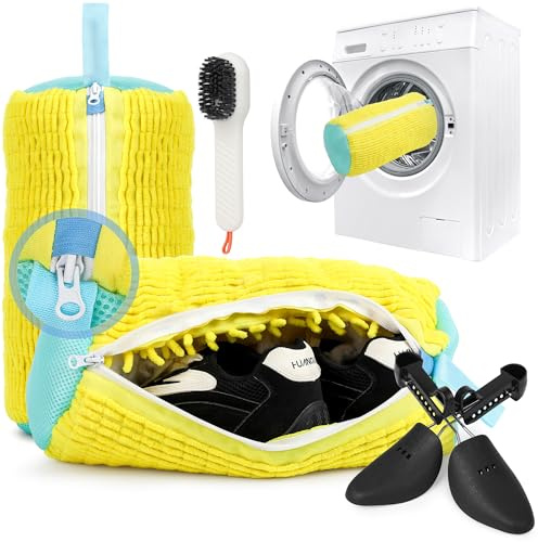 Yineaae Neues Upgrade 3 in1 Set Schuhwaschbeutel Waschmaschine, Schuhe Waschbeutel für Damen & Herren, Multi Schutz Schuhwaschbeutel, Wäschenetz für Sneaker Schuhbeutel für Waschmaschine und Trockner