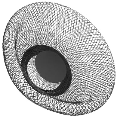 Toyvian Cesta de Frutas de Alambre Negro Doble Capa con Malla Ventilada para Cocina y Salón Organizador Compacto para Frutas Verduras y Snacks Diseño Moderno y Funcional