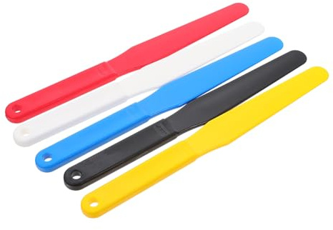 DOITOOL Set 5pezzi Spatole per Pittura a Olio in Plastico, Superficie Liscia e Portatile, Strumenti Professionali per Miscelazione Colori in Stampa e Tintura Colore Casuale