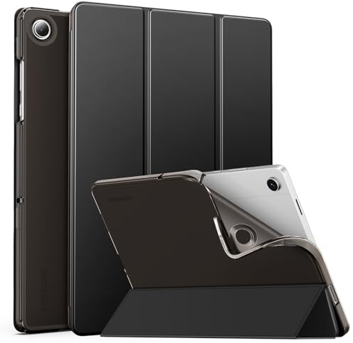 MoKo Custodia Protettiva per Samsung Galaxy Tab A11+ 11'' 2025 (SM-X230/X236/X238)/ Tab A9+ 11 2023 (SM-X210/X216/X218), Cover in TPU e Pelle PU, Sostegno, Auto Riattivazione/Standby, Nero