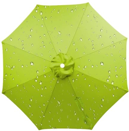 Telo di Ricambio per Ombrellone 8 Braccia Copertura per Ombrellone per Giardino 2.7m 3m Impermeabile Protezione UV per Ombrellone Cortile Piscina Spiaggia Mercato Solo Tettoia(Grass green,2.7m/8.9ft)