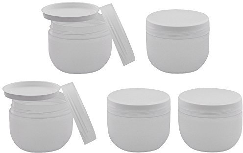 KunststoffdoseRun, Creme-Dose, 100 ml, m. Abdeckscheibe Kosmetex Kosmetikdose, matt, leer, 5× 100 ml