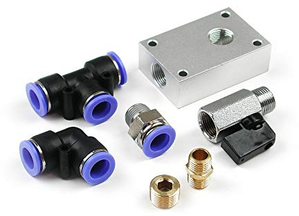 Primefit PCKIT7 7-Piece 1/2-Inch Air Push to Connect Outlet Block Kit