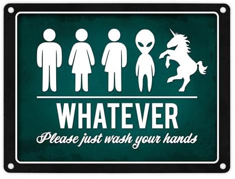 Just wash your hands Metallschild Toilette WC Klo Hände Hygiene waschen Einhorn