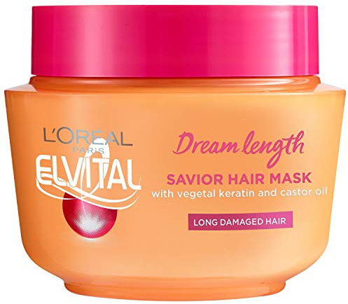 L'Oréal Paris, máscara para cabello largo y dañado, Dream Lengths Mask, 300 ml