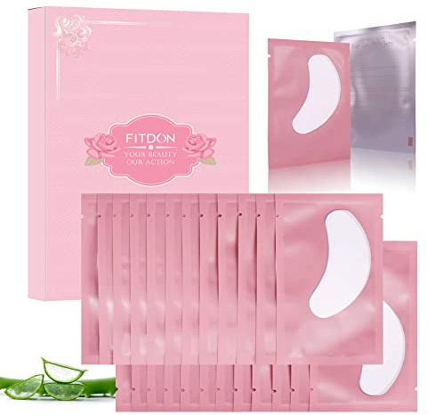 60 Paare Augenpads für Wimpernverlängerung, FITDON Fusselfrei Augen Gel Patches, 100% natürliche Hydrogel Auge Patch Gel-Pad für Wimpernverlängerungen Supplies Kit