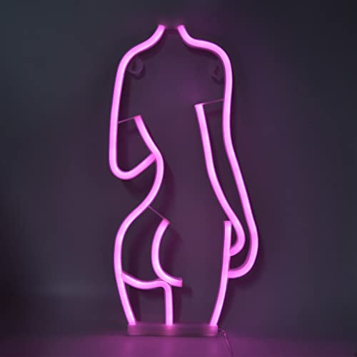 Neon LED-skylt, för kvinnor, bakre kroppskonst, personlig väggdekoration, reklamkonst för bar, KTV, fest, (rött ljus)