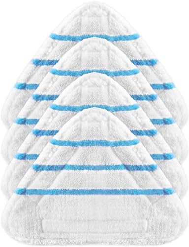 Steam Mop Replacement Floor Cloths Compatible with Steam Cleaners Suitable for All Types of Floor Coverings Microfibre Steam Mop Covers Steam Mop (Pack of 4)