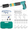 Dnoyevvs Nail Gun with 120 Round Nails, Adjustable 5 Stop for Wall & Concrete Installation
