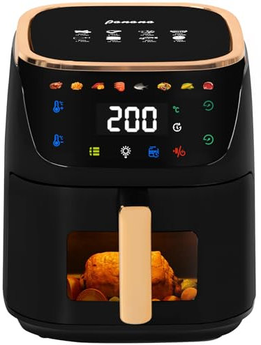Panana Air Fryer, Friteuse à air de grande capacité 7L, four à air sans huile avec 8 préréglages, 1500W pour des repas rapides, usage domestique