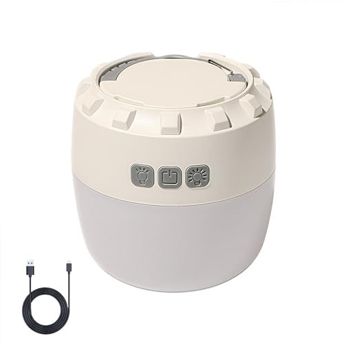 LED Campinglampe, Wiederaufladbar akku Camping Laterne, hängende LED Lampe, Stufenlos Dimmbare, Wasserdicht und Starker Magnet Camping Lampe für Outdoor Camping, Wandern, Stromausfälle, Notfall