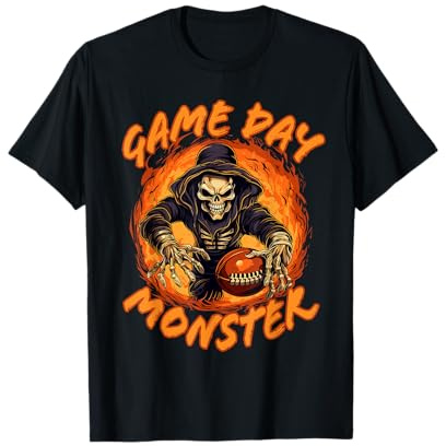 American Football Gruseliges Halloween Trikot Game Day Monster T-Shirt