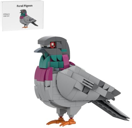 MasterBrickPlay Lot de 255 blocs de construction pour oiseaux, petits blocs de construction, collection animale, jouets de construction, décoration d'intérieur mignonne