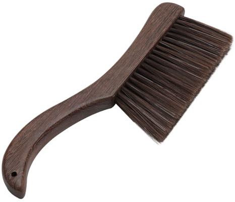 TNSLAND Spazzola per Polvere con Manico Lungo - Setole Morbide E Fitte, Manico in Legno Ergonomico, Spazzola per Vestiti E Tessuti - Perfetta per Casa, Auto, Divano, Tappeti, Vestiti