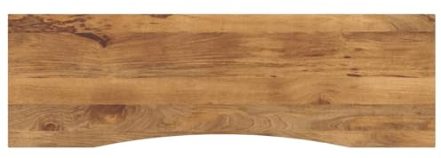 Qnhdfrt Piano tavolo 160x50 legno di mango 2,5 cm piano di lavoro rustico massiccio per scrivania, tavolo da pranzo esterno cucina