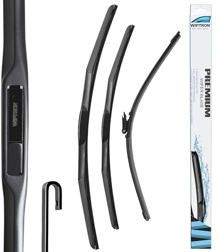 Wiptron Premium Wiper Blade Set fits:VAUXHALL INSIGNIA Hatchback (Jul 2008 to May 2017) Durable, Aerodynamic Front and Rear Wiper Blades with Consistent All-Climate Efficiency