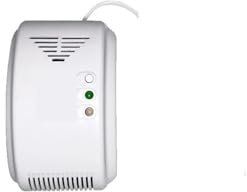 Gas Detector, RF433 Wireless Combustible Gas Alarm Detector with Solenoid Valve and Robot To Shut Off Natural CH4 Sensor for Work, Home(Cylinder)