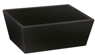 [BOXXCO] 25 Stück Präsentkörbe viereckig Ecoline Schwarz klein 198x148x95 mm - Hochwertiger Geschenkkorb aus offener Welle - Leere Schale für Präsente & Sets