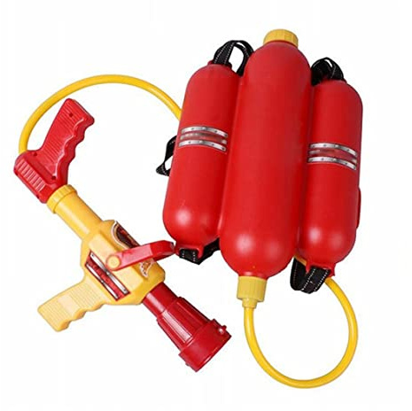Odoukey vattenpistol, barn brandsläckare vattenpistol soakers leksak strandleksak utomhus sportleksak för barn tryck lek 1 st ryggsäck leksak