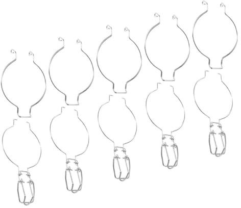 BESTOMZ 5 Stück Glas Klammern aus Edelstahl Drahtverschluss für Einmachgläser mit Federmechanismus Silber zur Sicheren Aufbewahrung und Frische