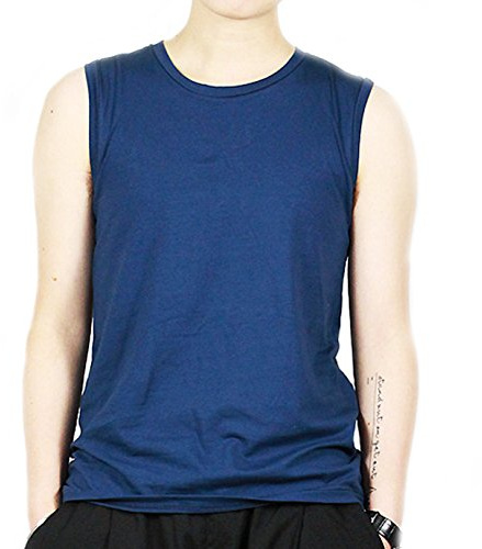 BaronHong Women Trans Lesbian Tomboy Cotton Colorful Tank Top Vest Chest Binder Stronger Bandage(Blue,M)
