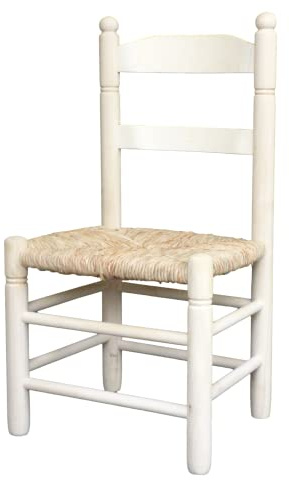 Greca Nähstuhl, klassischer Stuhl, niedriger als üblich, Sitzhöhe: 37 cm. Gesamtmaße (Breite/Tiefe/Höhe): 40 x 38 x 80 cm.