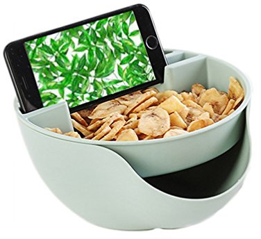 Bismarckbeer, Ciotola per snack, Adatta per pistacchi, frutta, noci, Adatta anche come piatto o come porta-telefono, PP, Blue, taglia unica