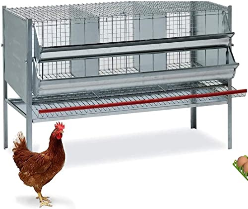 GABBIA PER GALLINE OVAIOLE TRE CELLE 9 CAPI