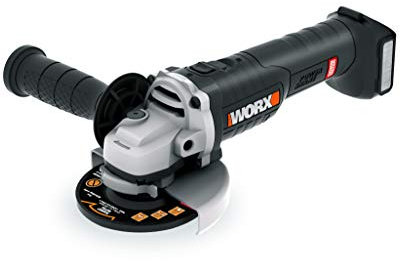 WORX WX813.9 Nitro 20V Akku-Winkelscheifer – leistungsstarke Flex mit Brushless Motor - mehr Leistung & Akkulaufzeit – Ø 115mm und 8500 u/min - schneller Scheibenwechsel - PowerShare kompatibel