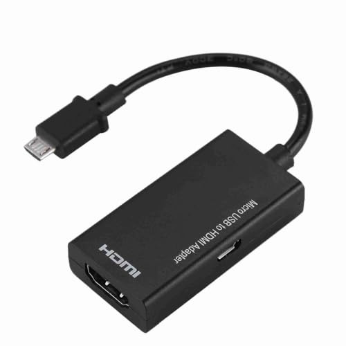 Sutinna Adattatore da Micro USB a HDMI Video 1080P Stereo a 8 canali Adattatore Video HDMI a 5 Pin per Android per Laptop per cellulari