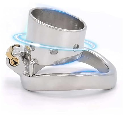 QgLust Peniskäfig Metall Männer Chastity Keuschheitskäfig Herren Klein Peniskäfig Edelstahl Hodenkäfig Sexspielzeug für Keuschheitskäfig Bondage Männern Bondage-Gürtel aus Edelstahl für Männer