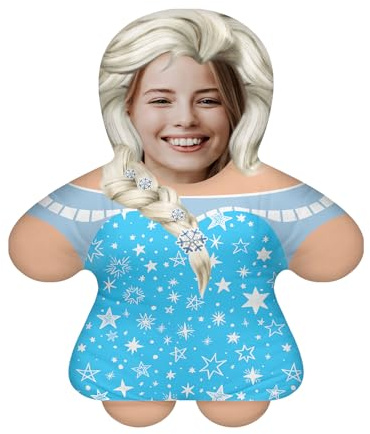 Ferocity Kissen mit eigenem Foto Personalisiertes Lustiges Fotogeschenk mit eigenem Gesicht Bedruckt 45 cm Hoch Body Körper Foto-Kissen zum Geburtstag Kindertag Motiv Eislaufprinzessin [091]