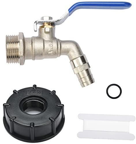 Oumuik Robinet de jardin/robinet d'extérieur antigel 3/4, robinet de tuyau à sortie unique en laiton chromé ， Bleu