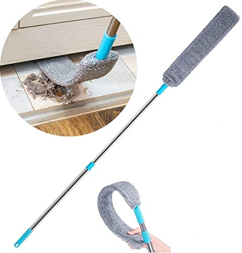 Retractable Gap Dust Cleaner, Microfiber Hand Duster, Under Bed,Fridge & Appliance Duster, Lengthen Telescopic Dust Brush,Wet and Dry Cleaning Tools for Home Bedroom Kitchen (1pc)