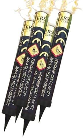 SPARKLERS CLUB Lot de 4 Fontaines Lumineuses et Scintillantes 60 Secondes - Bougies pour Gâteaux anniversaire et Bouteilles de champagne- /Livraison 24 à 48h